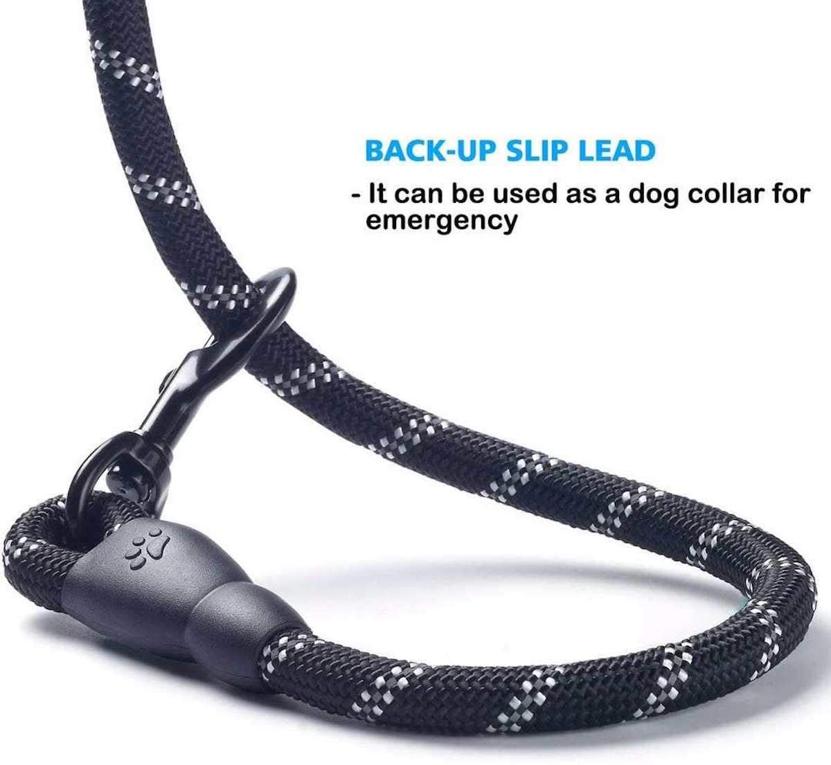 6 FT Thick Highly Reflective Dog Leash- Blue