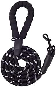 Fido N Feline 6 ft Padded Rope Dog Leash for Medium and Large Dogs -
