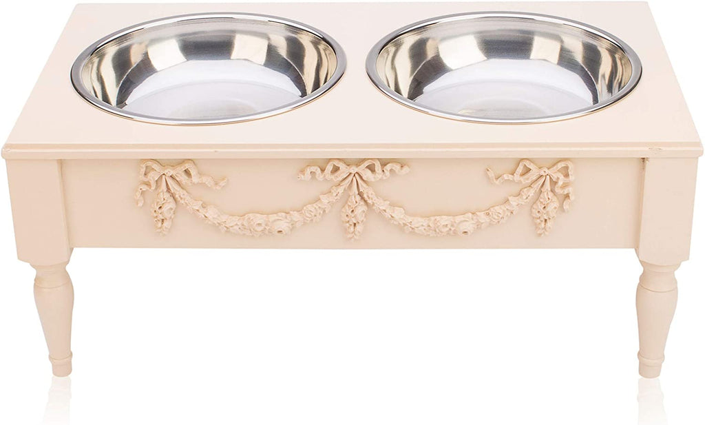 Rose Swag Elevated Pet Bowl / Feeder