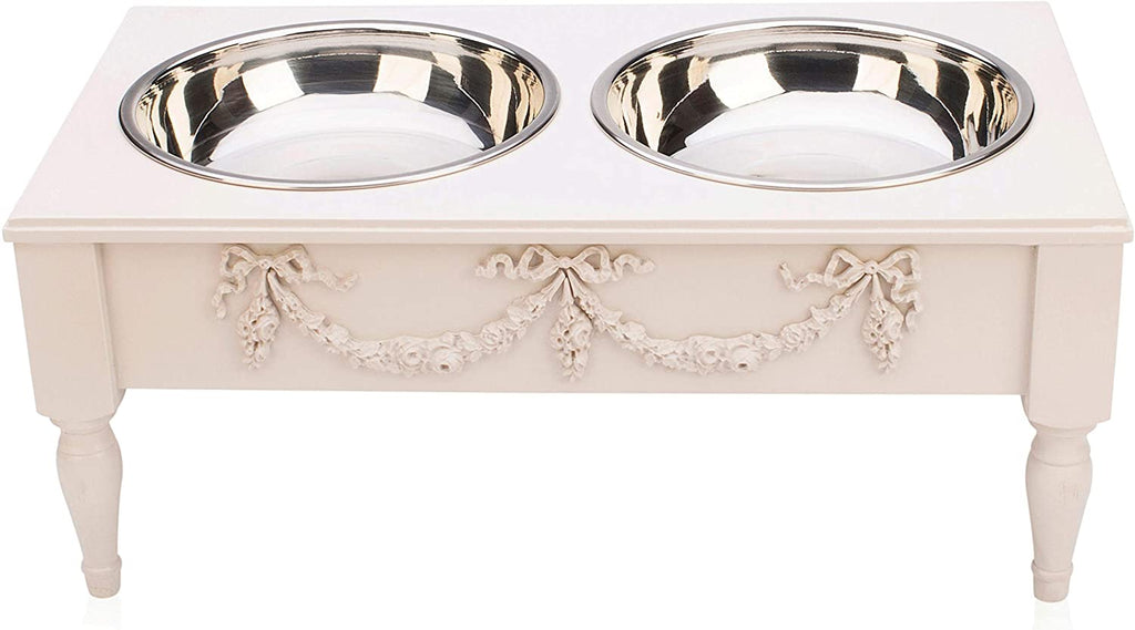 Rose Swag Elevated Pet Bowl / Feeder