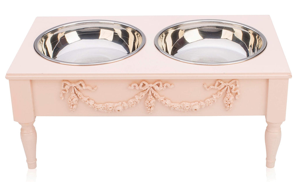 Rose Swag Elevated Pet Bowl / Feeder